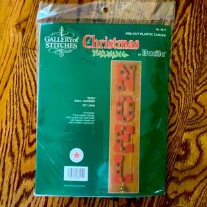 Bucilla Noel Wall Hanging Plastic Canvas Christmas Kit NWT Red And Green